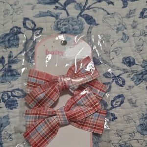 Red Plaid Bows Ponytail